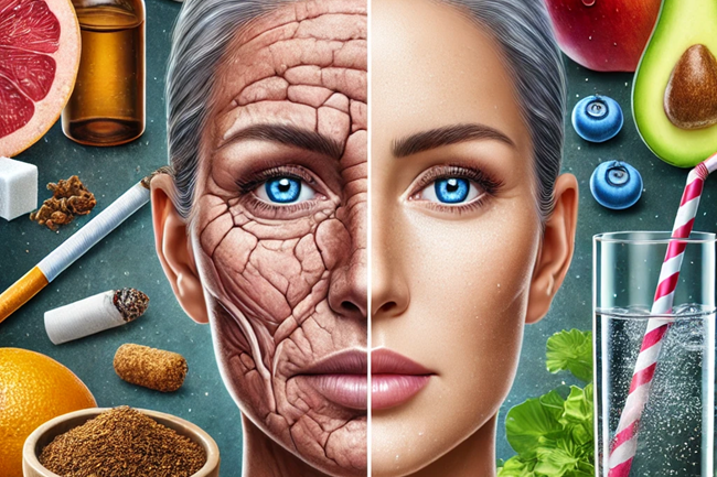 Peau alcool tabac sucre