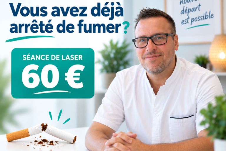 Arrêt du tabac au laser – séance 60 euros – Monsieur Antoine Arrêt du tabac au laser à 60 euros chez Monsieur Antoine au Plessis-Bouchard